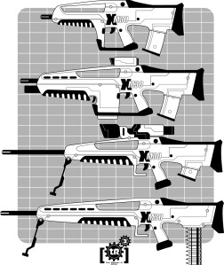 modular weapon system designed for Shadowrun 4th edition
