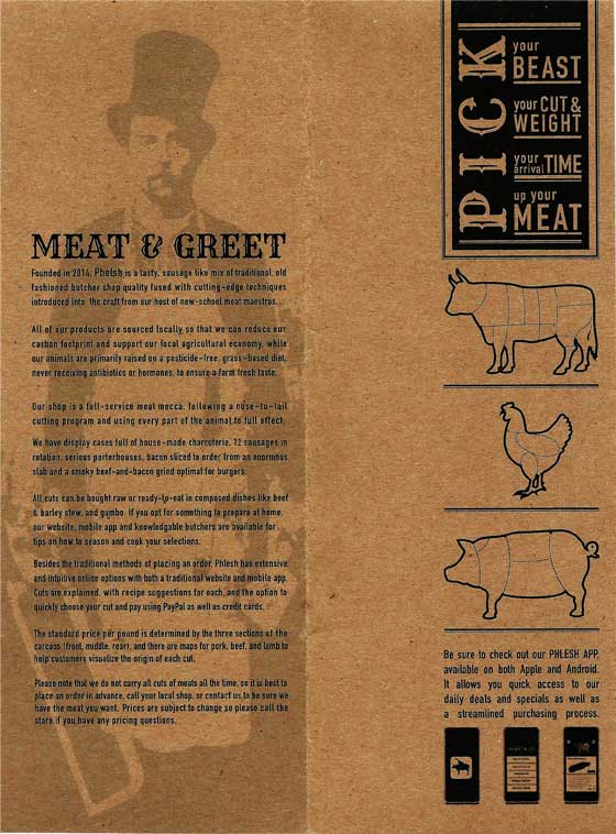 school project: created, branded and designed a brochure for a fake business